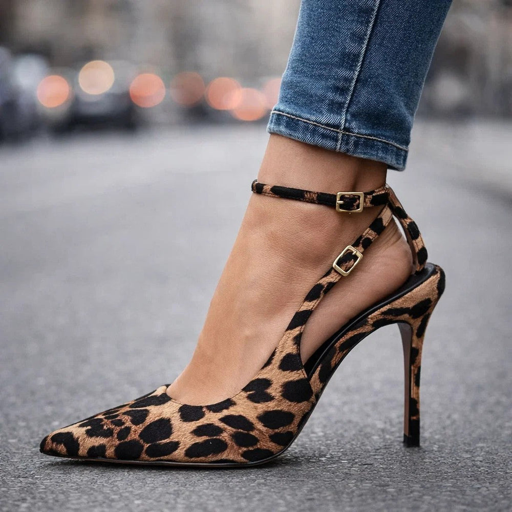 Ernestine | Spitze Stiletto-Pumps mit Knöchelriemen – Ansicht 09