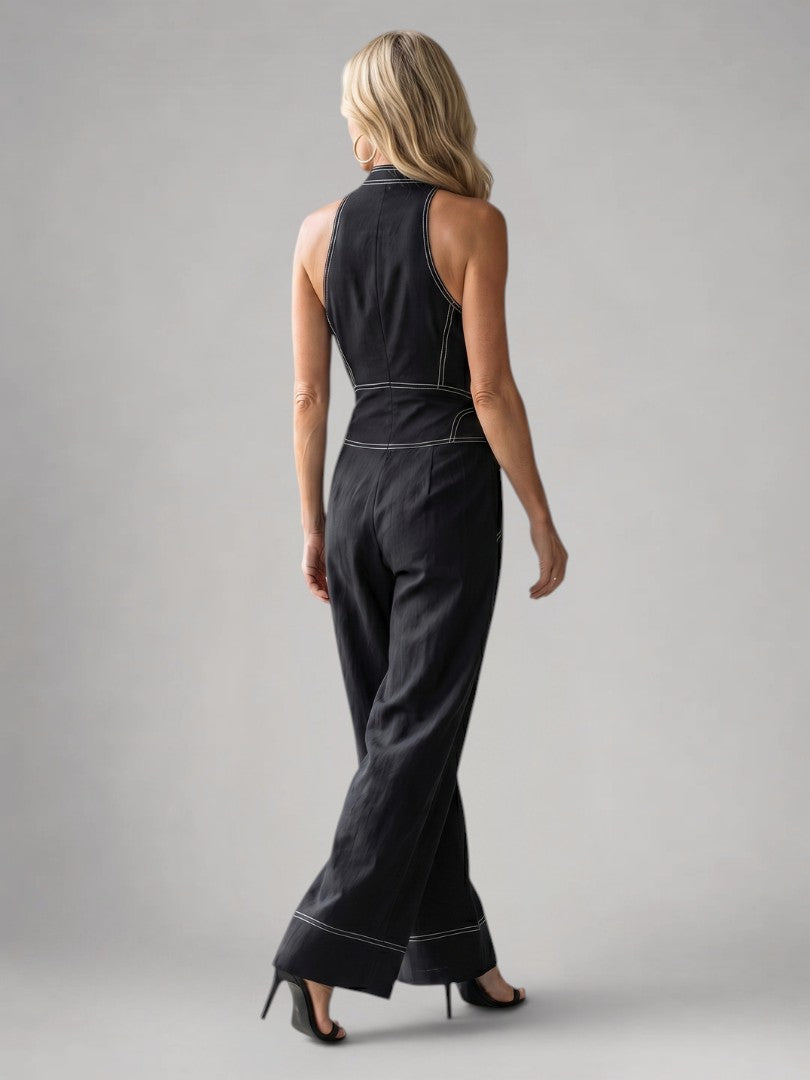 Theresa | Weiter Jumpsuit mit Reißverschluss