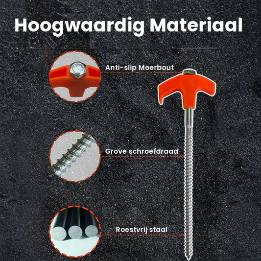 Inschroefbare Tentstaken (4st.)