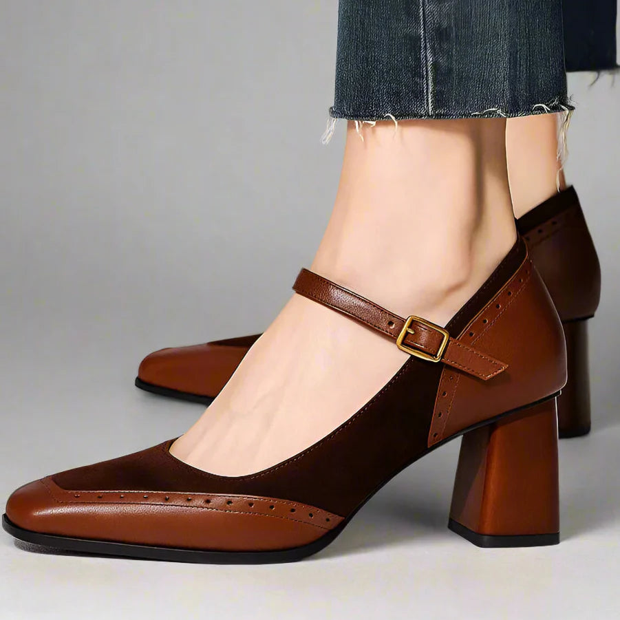 Felizitas | Mary-Jane-Pumps mit Blockabsatz & Riemen – Ansicht 02