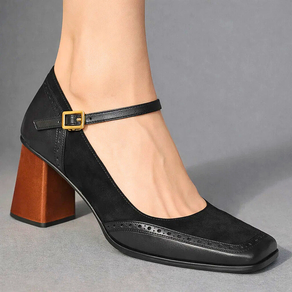 Felizitas | Mary-Jane-Pumps mit Blockabsatz & Riemen – Ansicht 02