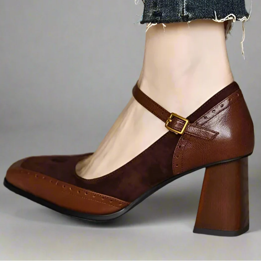 Felizitas | Mary-Jane-Pumps mit Blockabsatz & Riemen – Ansicht 02