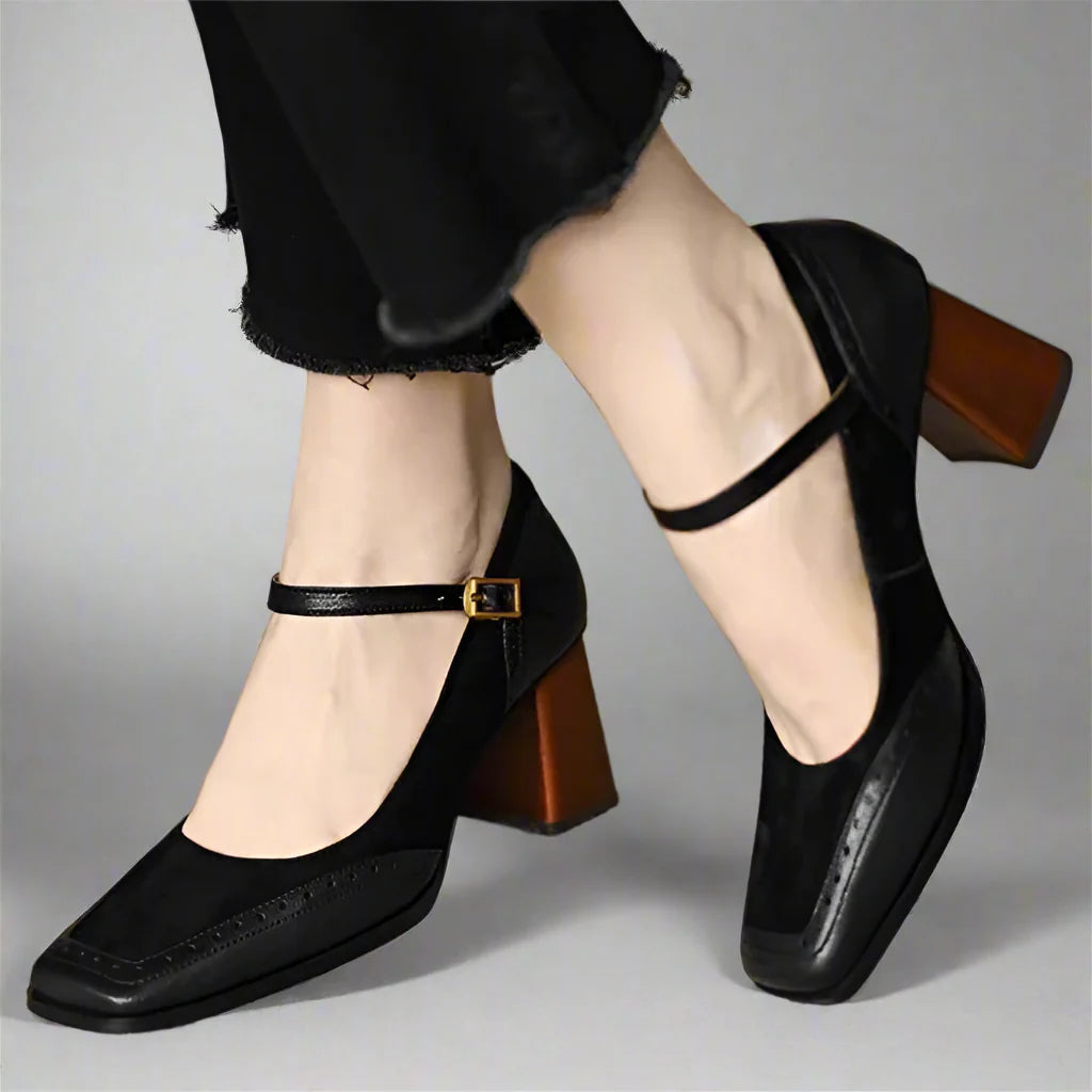 Felizitas | Mary-Jane-Pumps mit Blockabsatz & Riemen – Ansicht 02