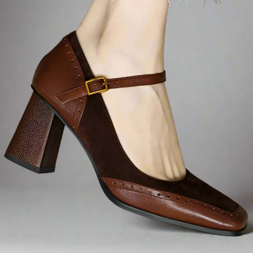 Felizitas | Mary-Jane-Pumps mit Blockabsatz & Riemen – Ansicht 02