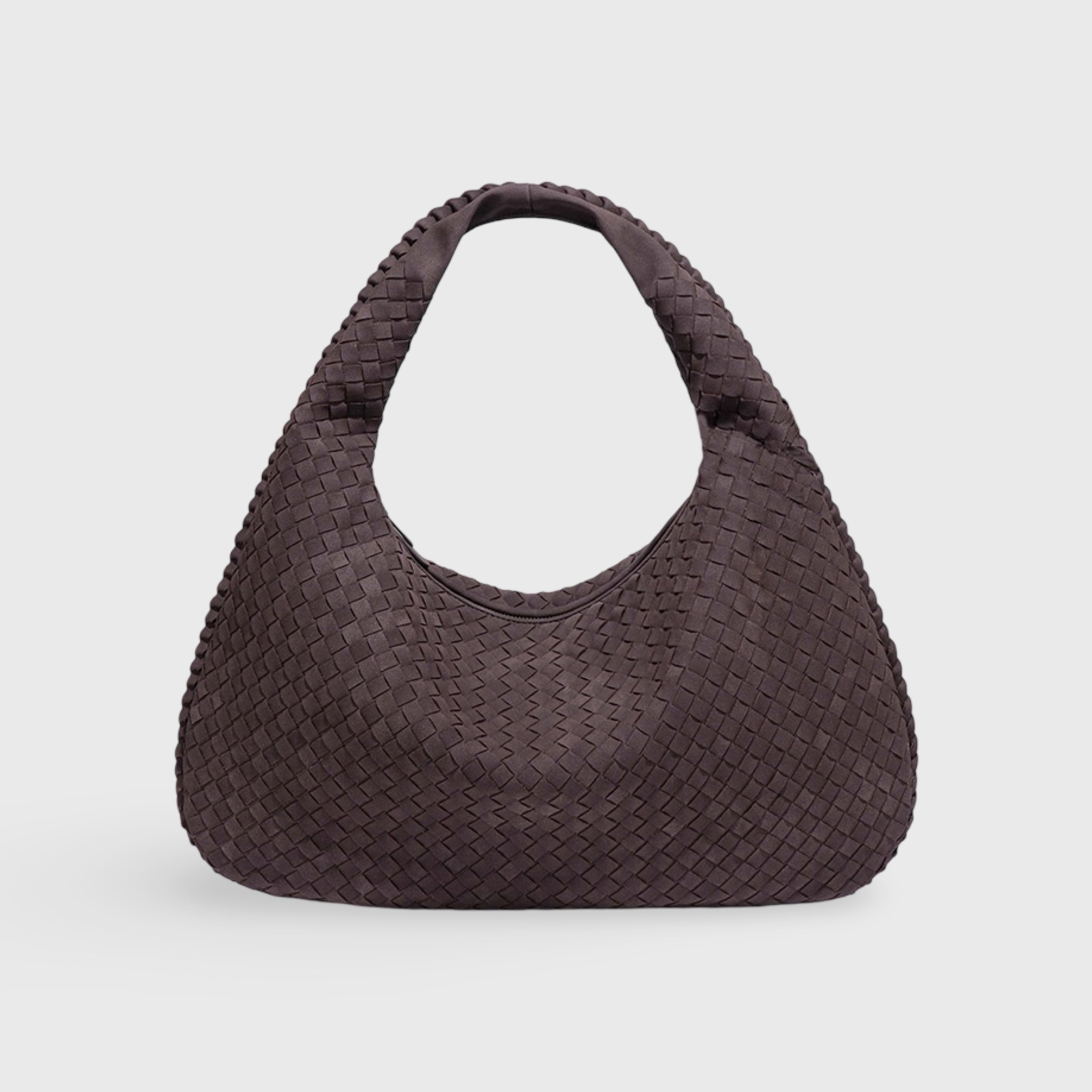 Frieda | Braided Oversized Shoulder Bag in Suede Look