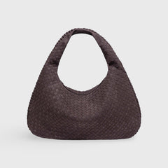 Frieda | Braided Oversized Shoulder Bag in Suede Look