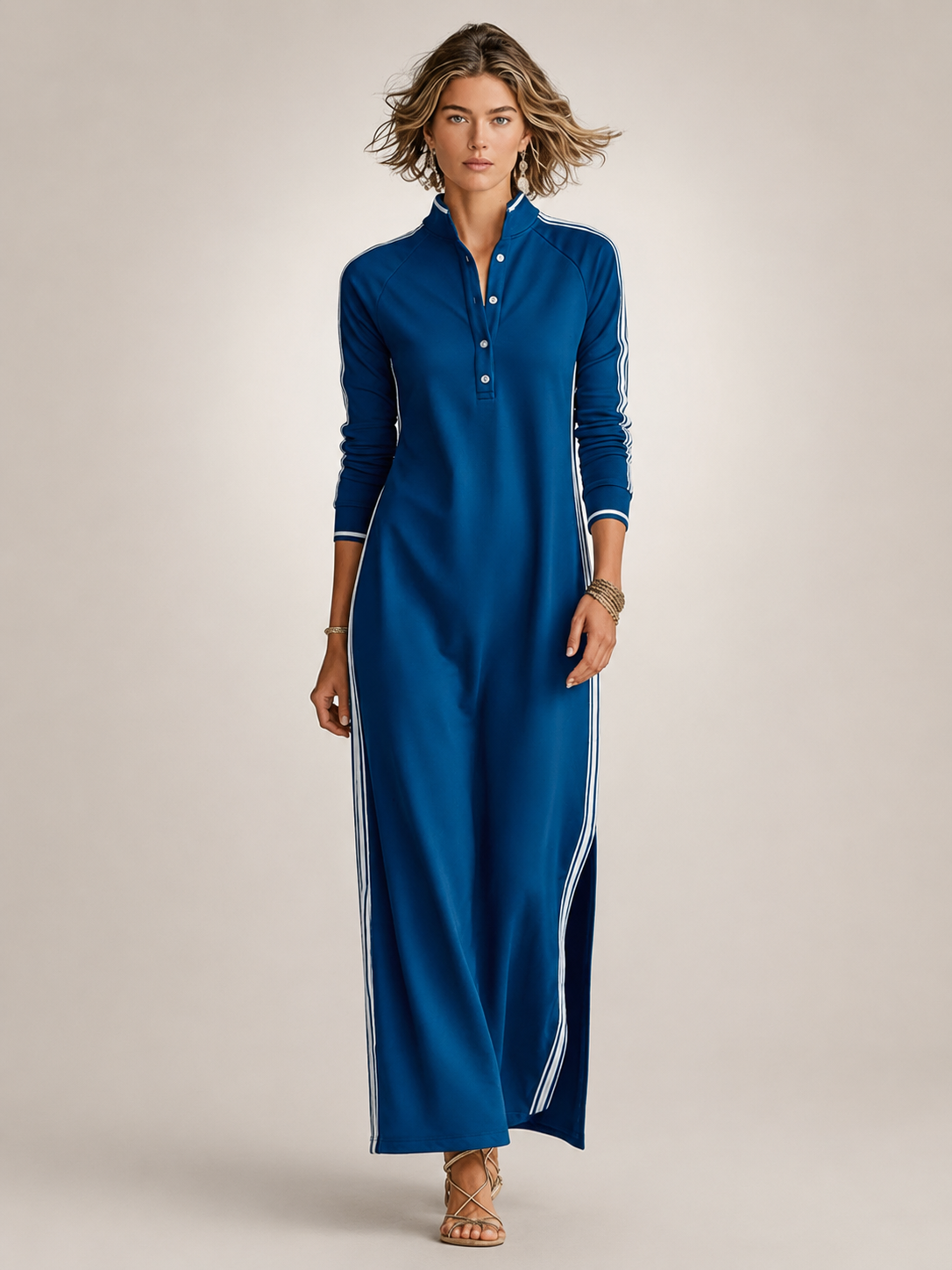 Frieda | Minimalistisches Sweatkleid in Maxilänge