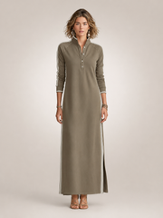 Frieda | Minimalistisches Sweatkleid in Maxilänge