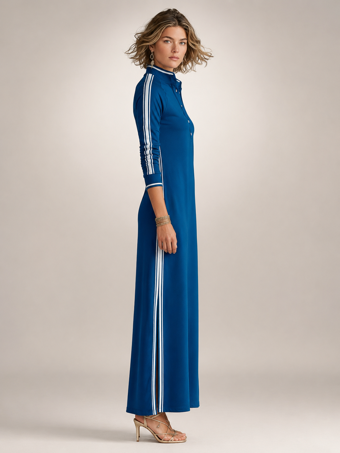 Frieda | Minimalistisches Sweatkleid in Maxilänge