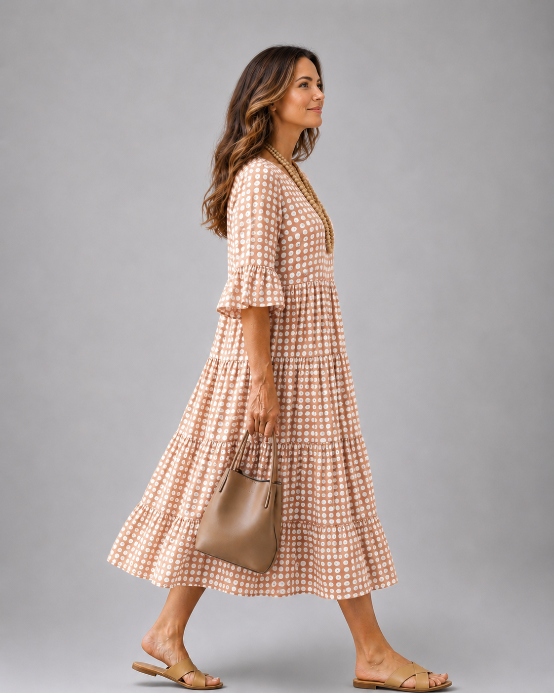 Sabine | Midikleid mit Tupfenmuster