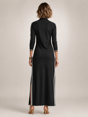 Frieda | Minimalistisches Sweatkleid in Maxilänge