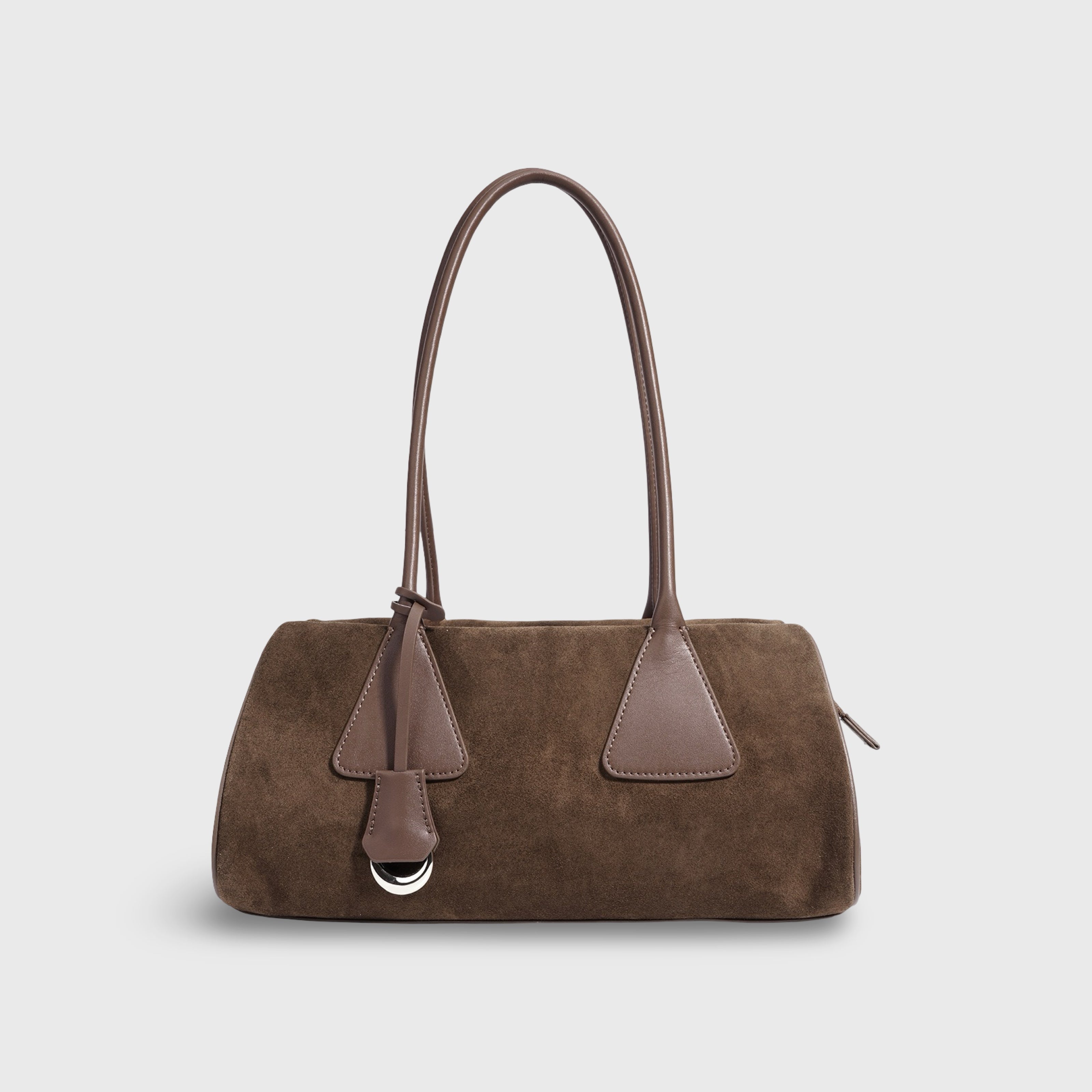 Henriette | Echtleder-Schultertasche in Wildleder-Optik – Ansicht 01