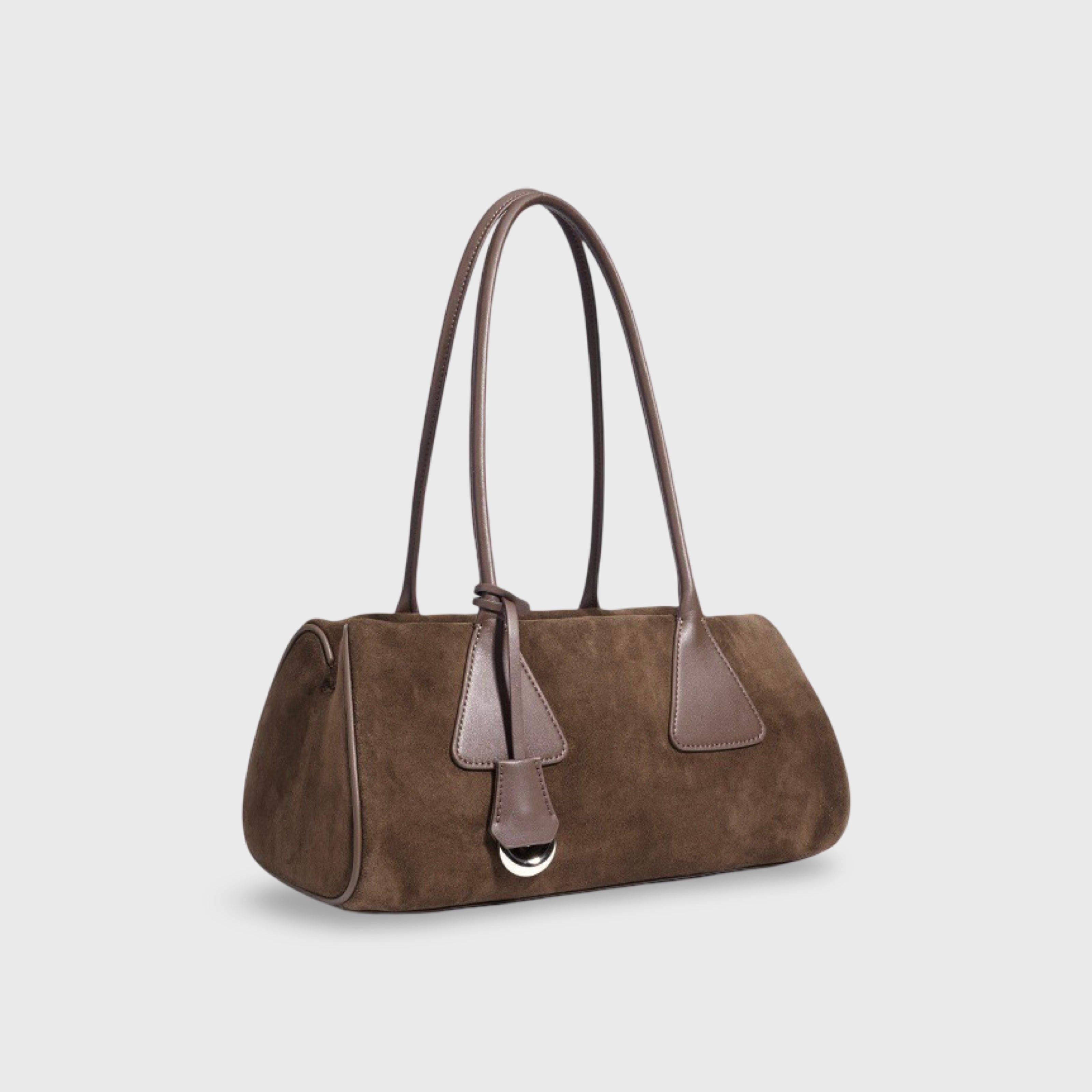 Henriette | Schultertasche aus echtem Leder in Wildleder-Optik