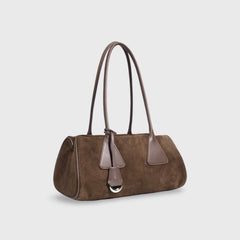 Henriette | Schultertasche aus echtem Leder in Wildleder-Optik