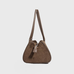 Henriette | Schultertasche aus echtem Leder in Wildleder-Optik