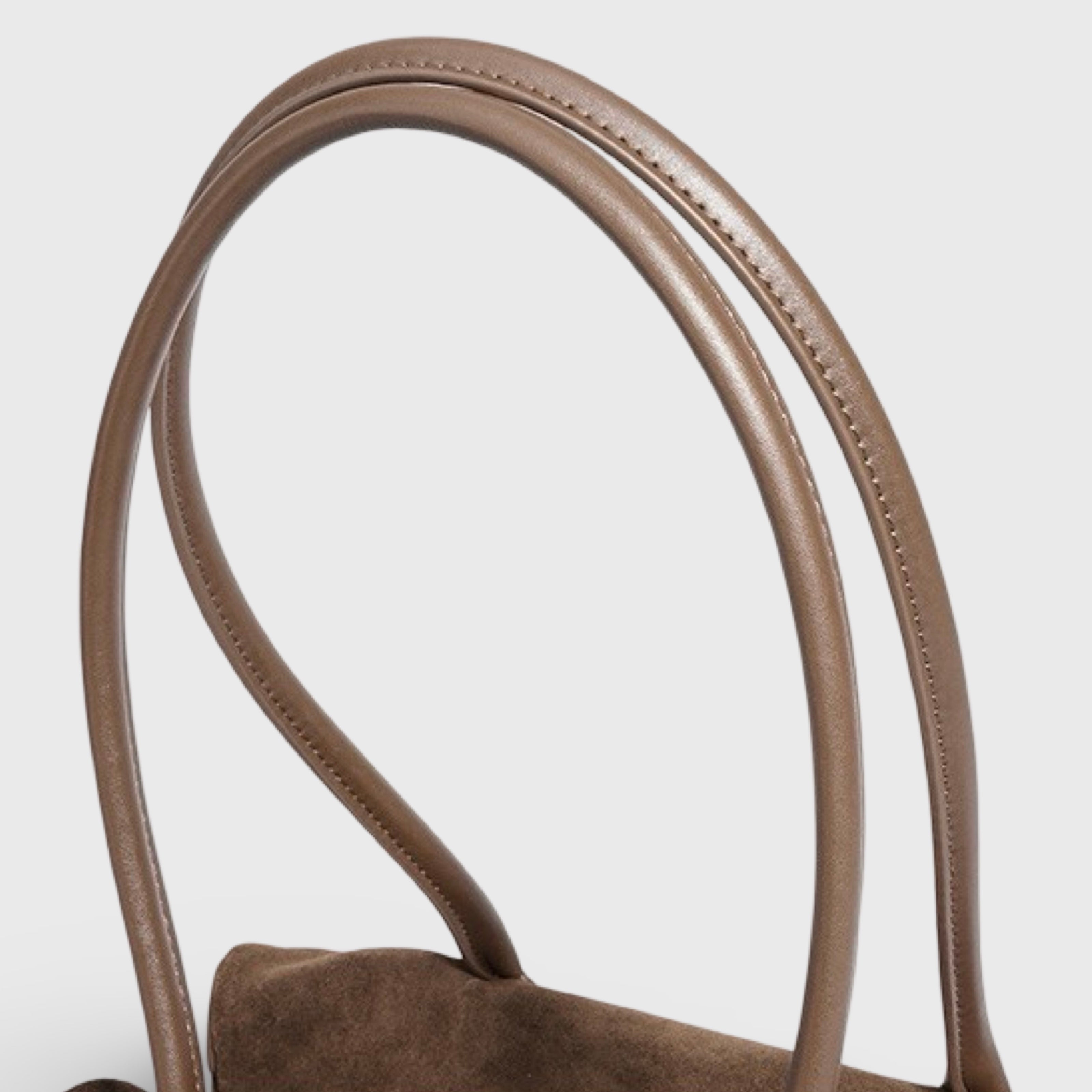 Henriette | Schultertasche aus echtem Leder in Wildleder-Optik