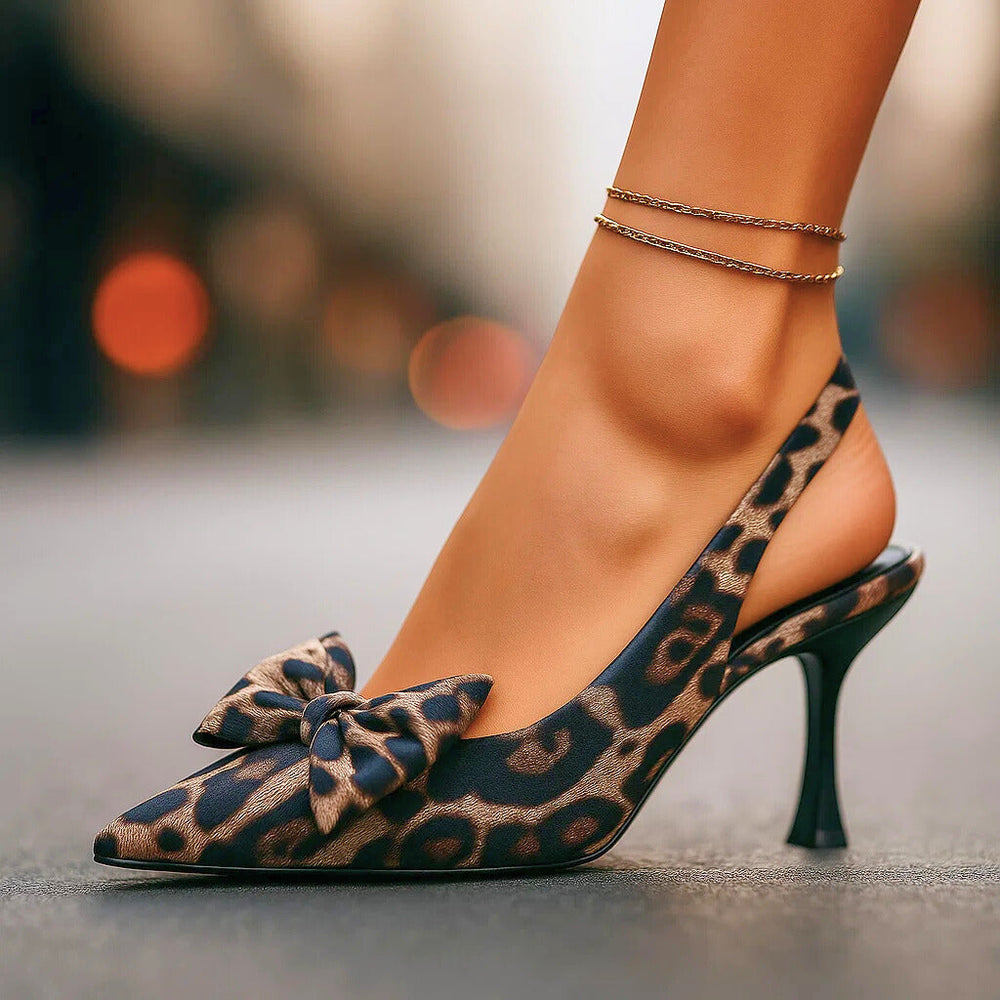 Hermine | Slingback-Sandalette mit Leopardmuster & Schleife – Ansicht 04