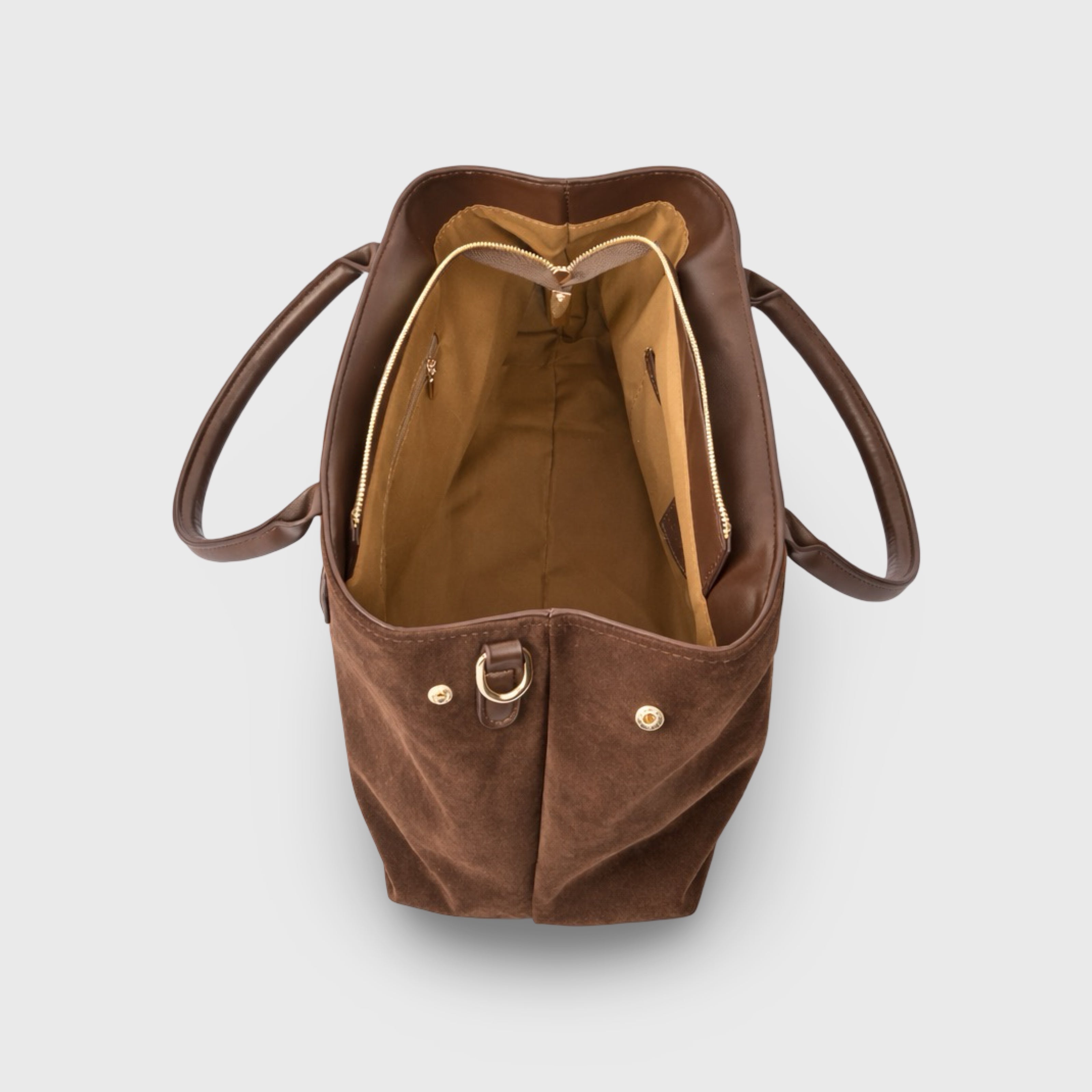 Mathilda | Strukturierte Handtasche in Wildleder-Optik