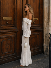 Ronja | Schulterfreies Häkel-Maxikleid – Ansicht 01