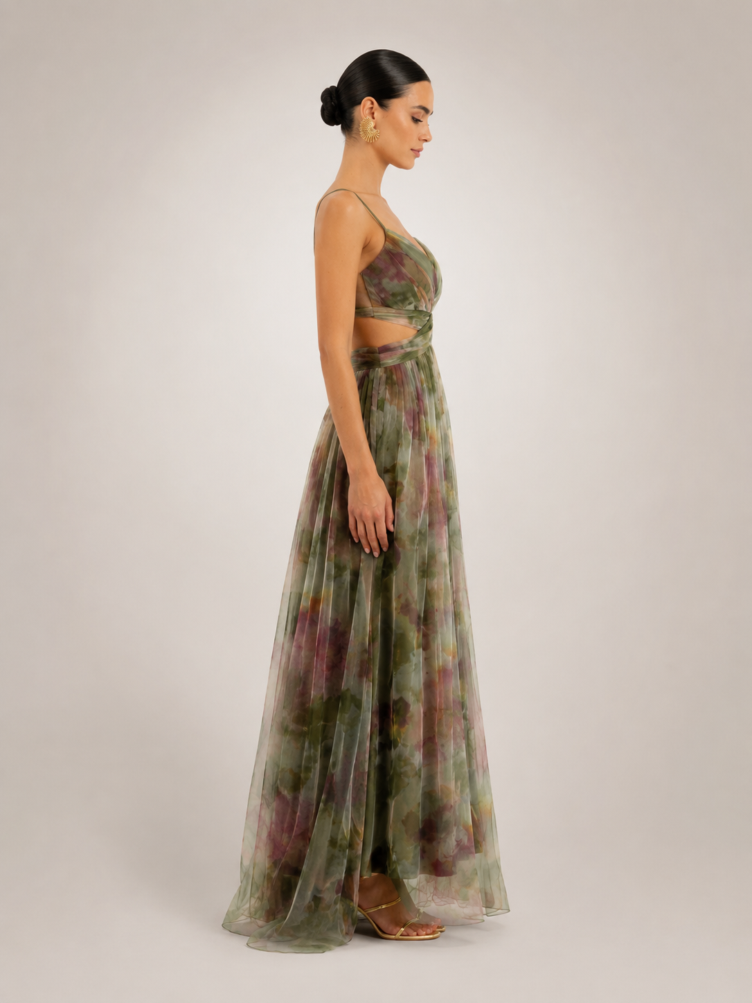 Aurelia | Tüll-Abendkleid mit Aquarell-Print